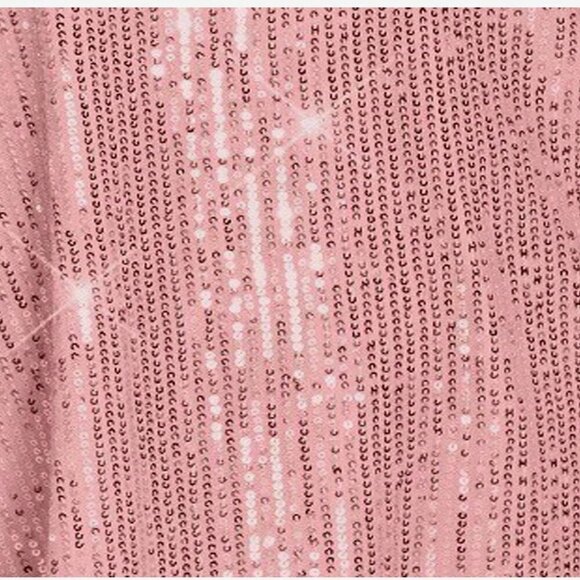 Pink Party Women's Fluffy Panel Oblique Shoulder Long Sleeve Short Dress - Picture 7 of 7